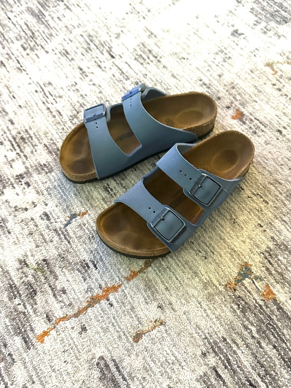 Birkenstock Kids Two-Buckle Slide Sandals in Light Blue - Picture 2 of 4